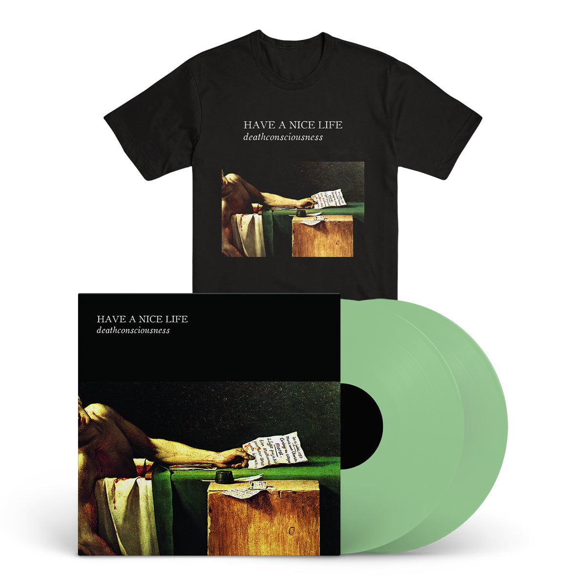 HAVE A NICE LIFE &quot;Deathconsciousness&quot; 2xLP + T-Shirt Bundle DOUBLEMINT
