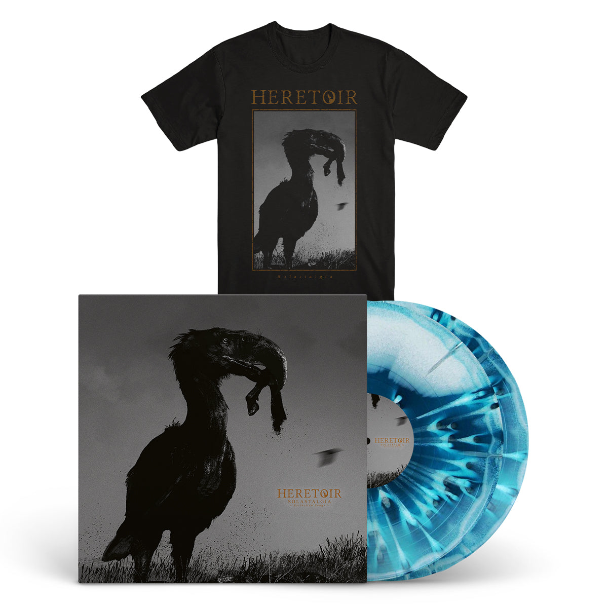 HERETOIR &quot;Solastalgia&quot; 2xLP + T-Shirt Bundle