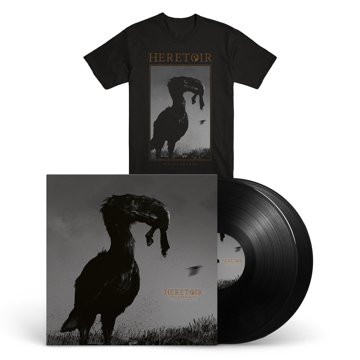 HERETOIR &quot;Solastalgia&quot; 2xLP + T-Shirt Bundle