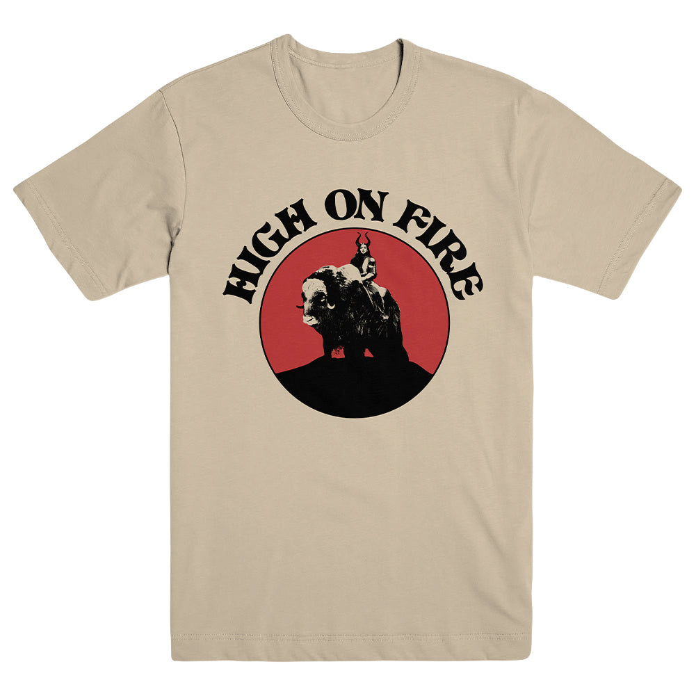 HIGH ON FIRE &quot;Musk Ox Rider - Natural&quot; T-Shirt