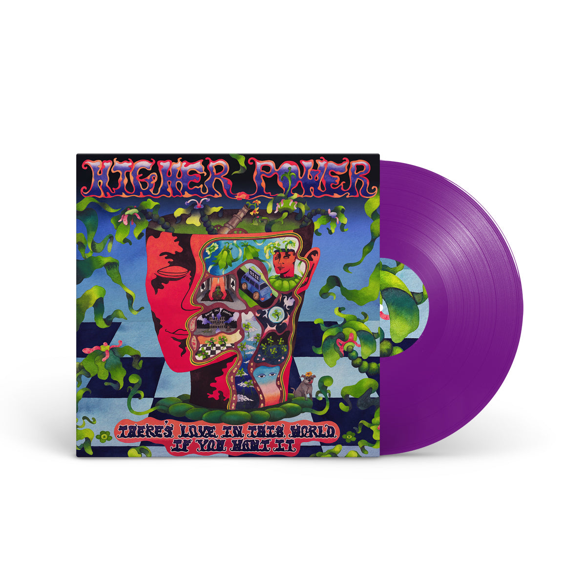 HIGHER POWER &quot;There&#39;s Love In This World If You Want It&quot; LP PURPLE