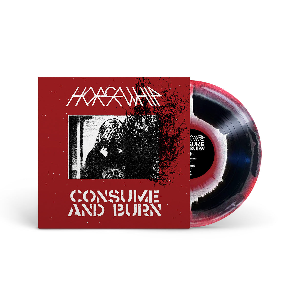 HORSEWHIP &quot;Consume And Burn&quot; LP BLOOD BLACK WHITE SMASH