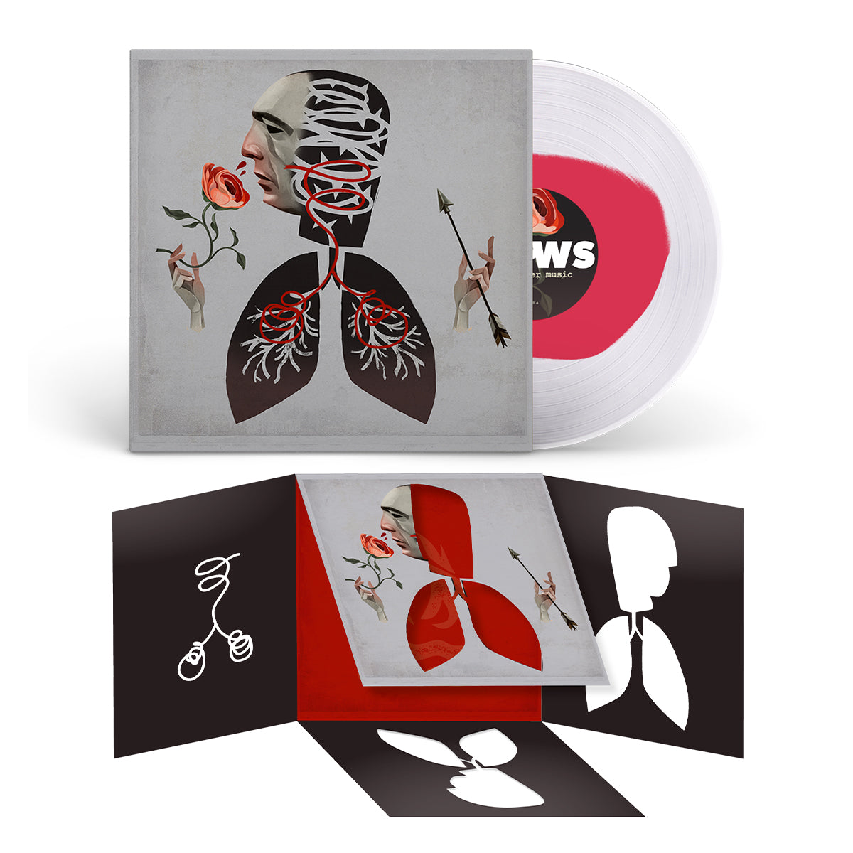 HOT WATER MUSIC &quot;Vows&quot; LP DELUXE - RED IN CLEAR