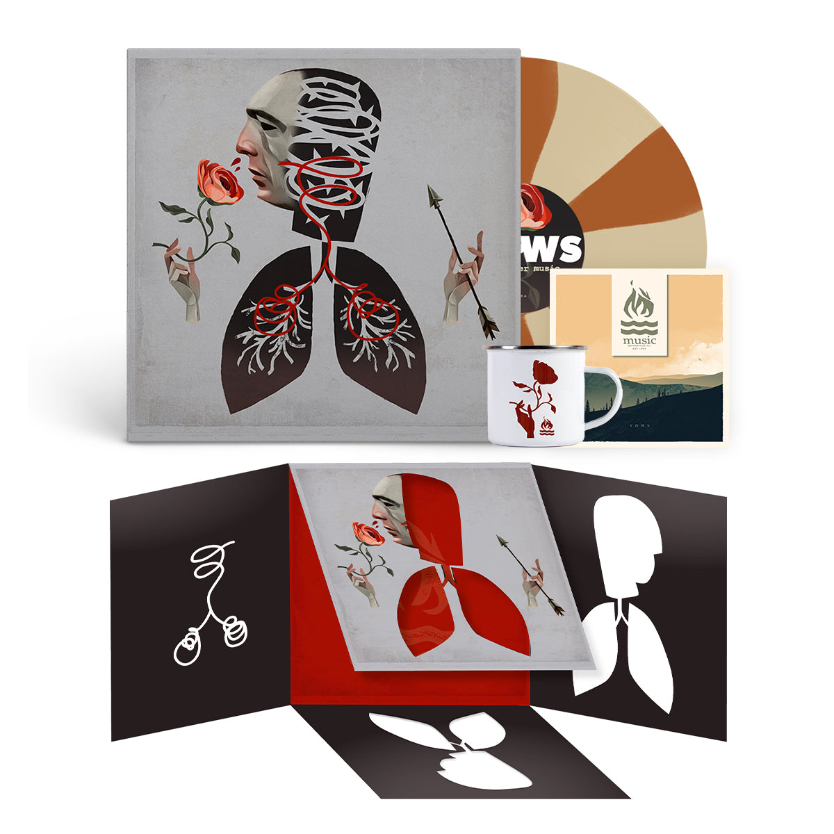 HOT WATER MUSIC "Vows" LP + Coffee Mug + Art Print Bundle