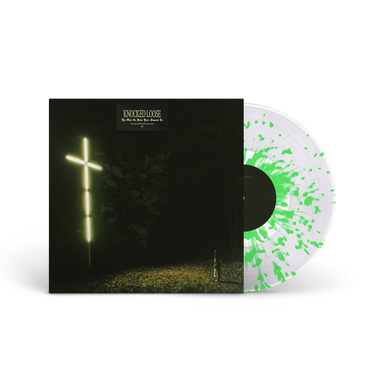 KNOCKED LOOSE &quot;You Won&#39;t Go Before You&#39;re Supposed To&quot; LP CLEAR W MINT SPLATTER