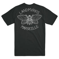 LANDMVRKS &quot;Cicada - Embroidered - Faded Black&quot; T-Shirt
