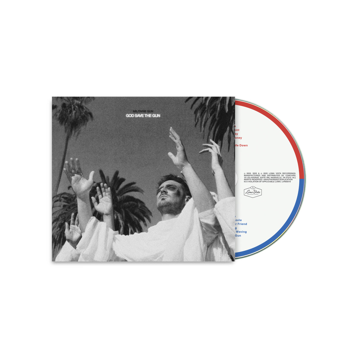 MILITARIE GUN &quot;God Save The Gun&quot; CD + T-Shirt Bundle