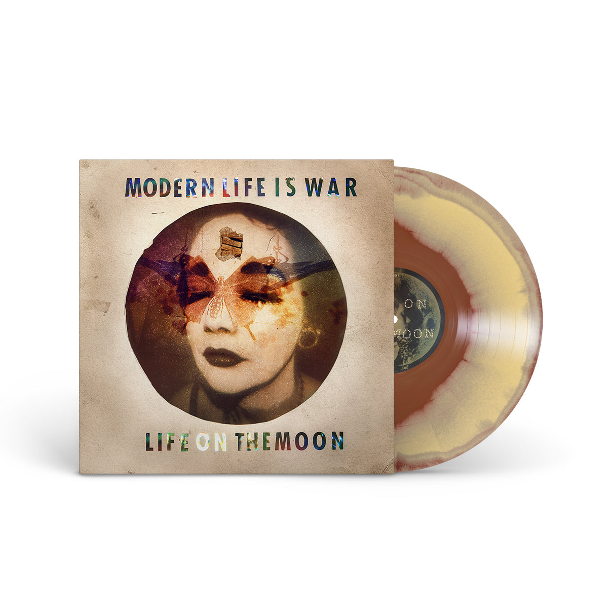 MODERN LIFE IS WAR &quot;Life On The Moon&quot; LP YELLOW &amp; BROWN SMASH