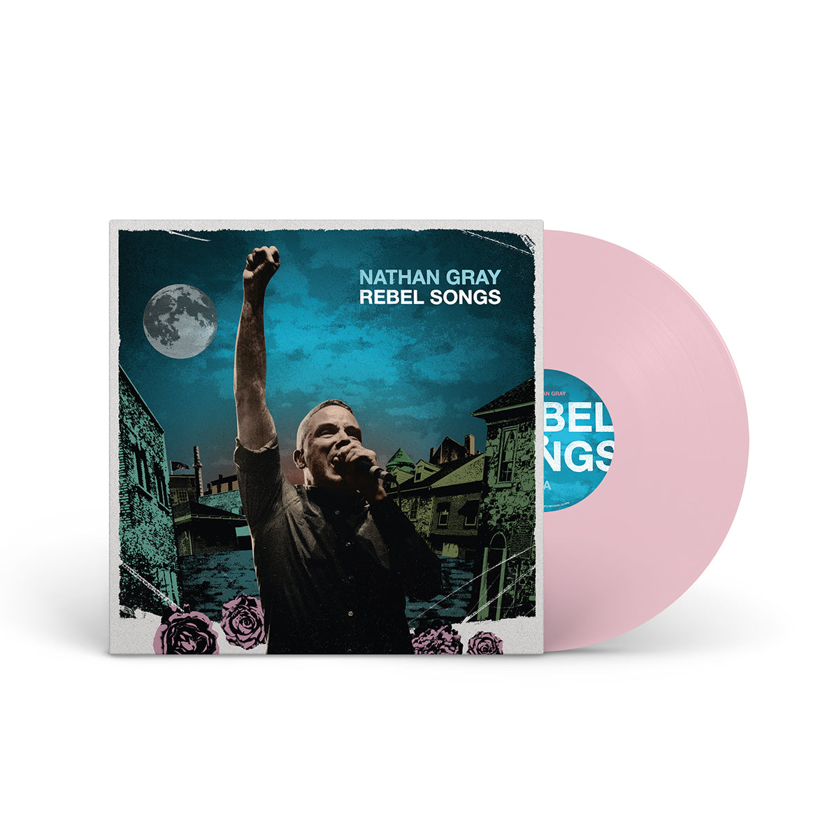 NATHAN GRAY &quot;Rebel Songs&quot; LP BABY PINK