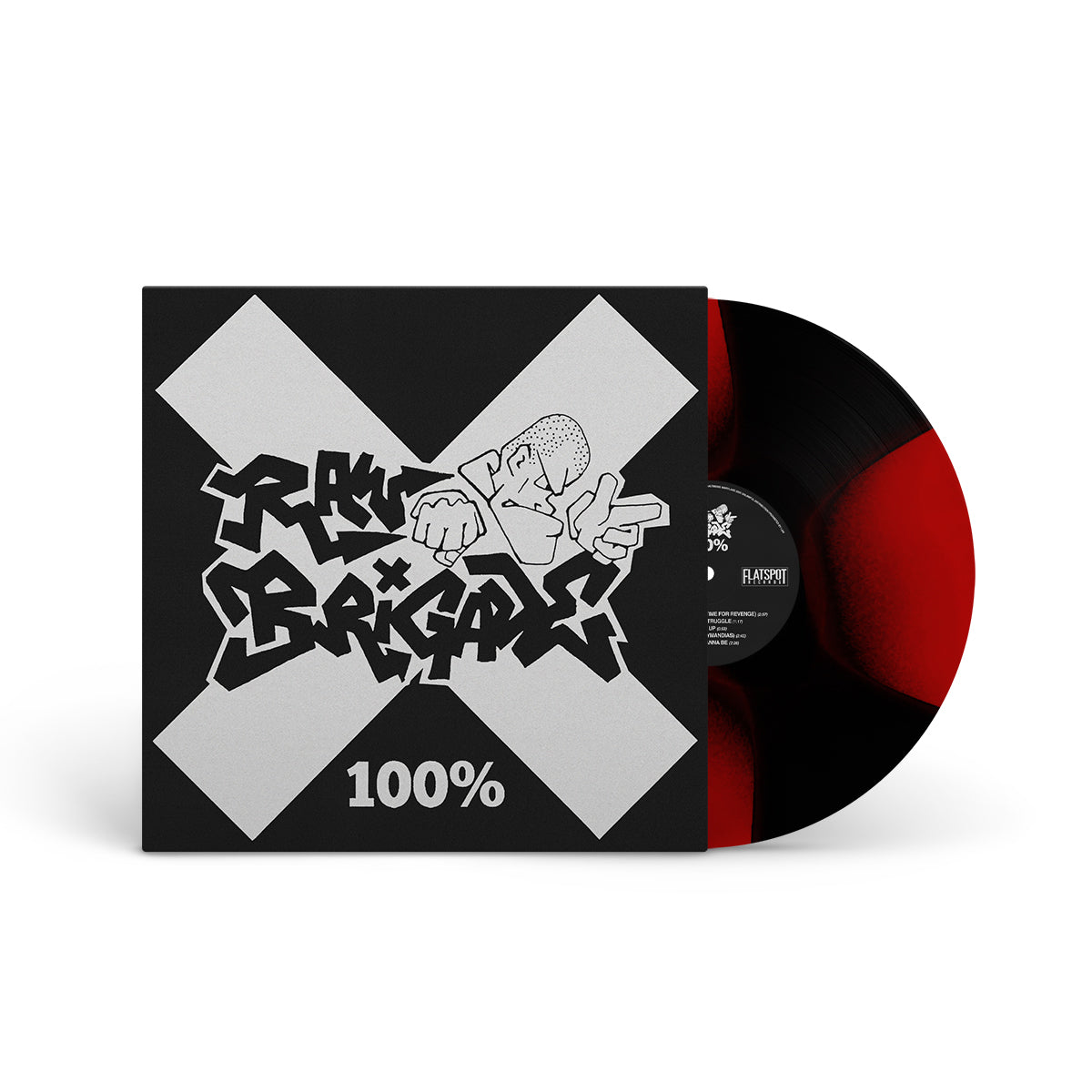 RAW BRIGADE &quot;100%&quot; LP TRIPLE BUTTON - BLACK &amp; RUBY RED