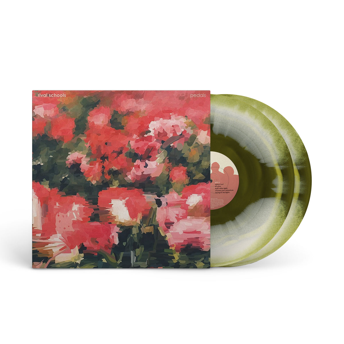 RIVAL SCHOOLS &quot;Pedals&quot; 2xLP GREEN &amp; BONE SWIRL