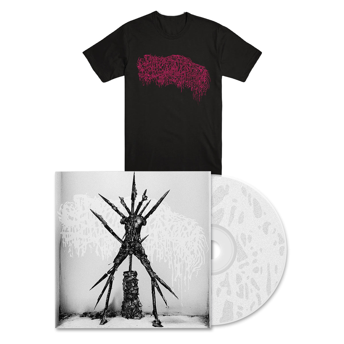 SANGUISUGABOGG &quot;Hideous Aftermath&quot; CD + T-Shirt Bundle BLACK