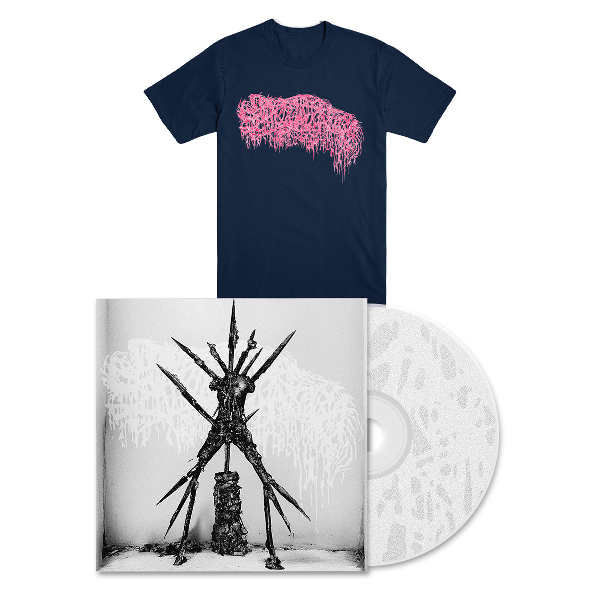 SANGUISUGABOGG &quot;Hideous Aftermath&quot; CD + T-Shirt Bundle NAVY