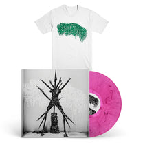 SANGUISUGABOGG &quot;Hideous Aftermath&quot; LP + T-Shirt Bundle MAGENTA LILAC MARBLED WHITE