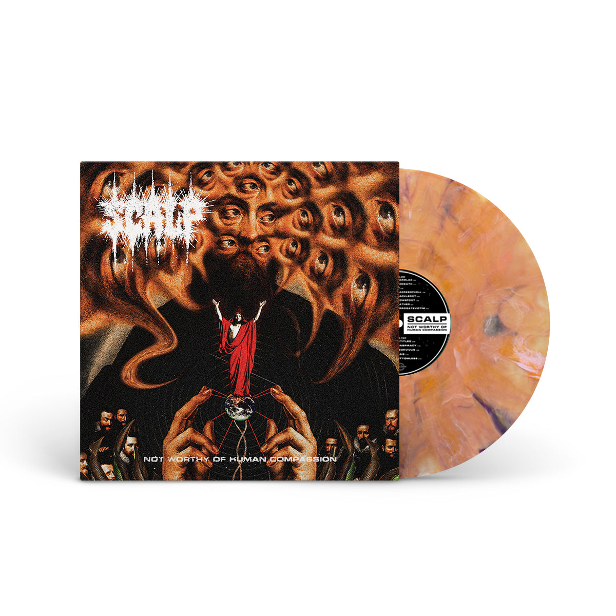 SCALP &quot;Not Worthy Of Human Compassion&quot; LP ORANGE MARBLE