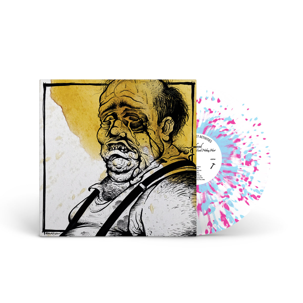 SKINHEAD &quot;Everything Was Beautiful And Nothing Hurt&quot; LP WHITE W PINK &amp; BLUE SPLATTER