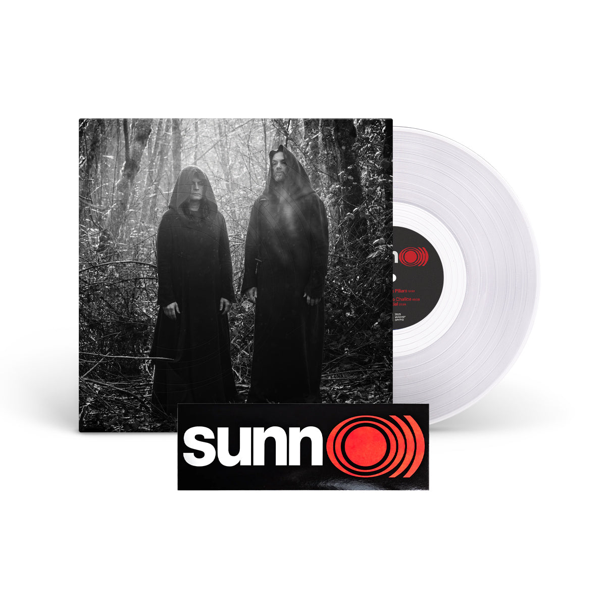SUNN O))) &quot;Eternity&#39;s Pillars&quot; 12&quot; + Sticker CRYSTAL CLEAR (BAND EXCLUSIVE) + STICKER
