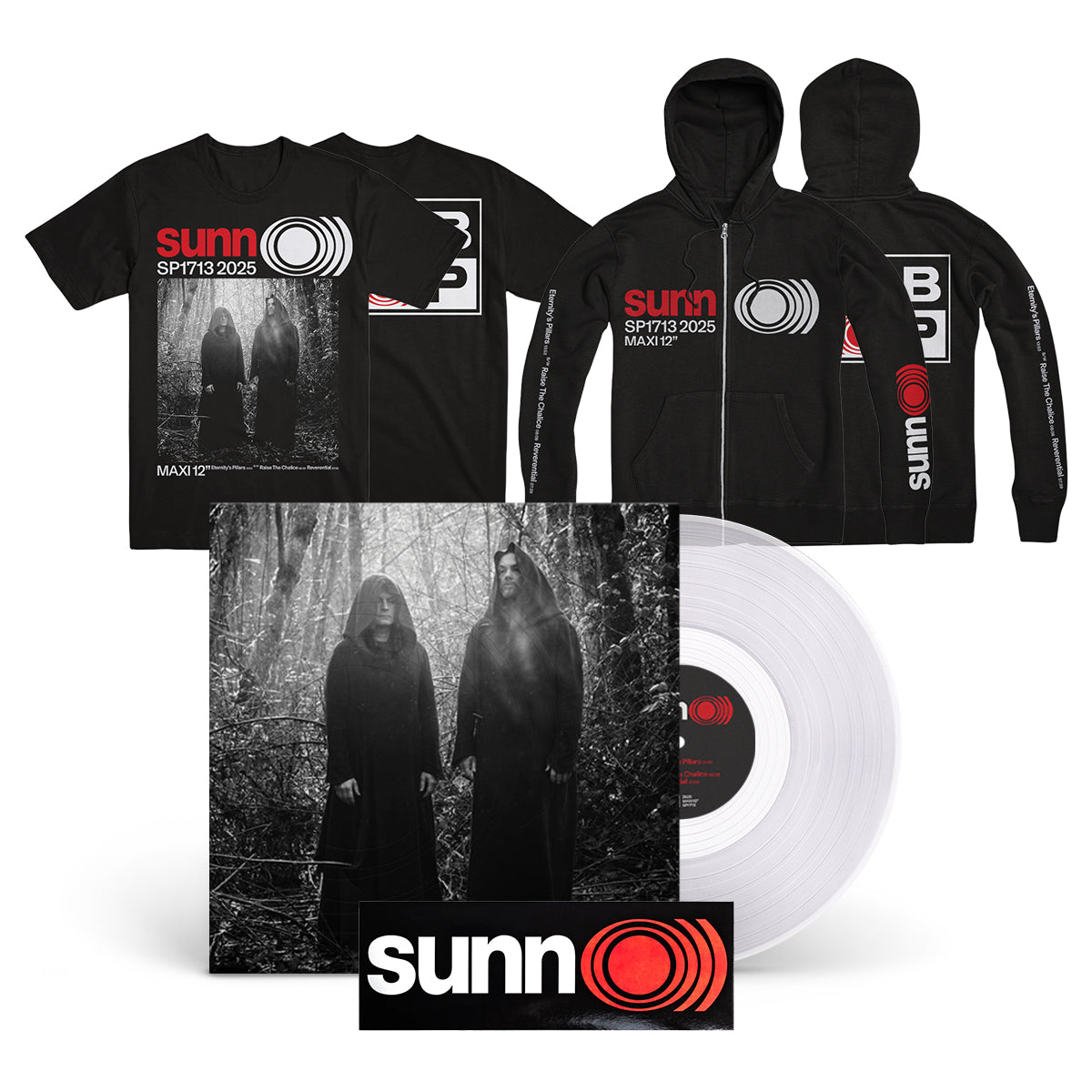 SUNN O))) &quot;Eternity&#39;s Pillars&quot; 12&quot; + T-Shirt + Zipper Bundle