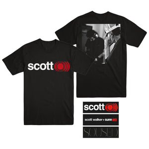 SCOTT WALKER + SUNN O))) "Scott O)))" T-Shirt + Sticker Pack Bundle