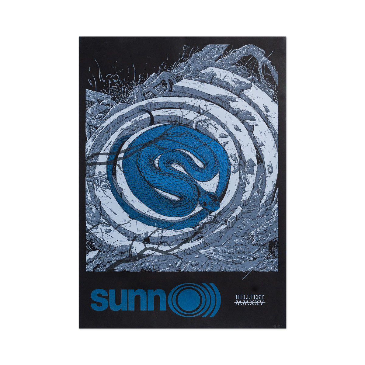 SUNN O))) &quot;Hellfest 2025&quot; Screenprinted Poster