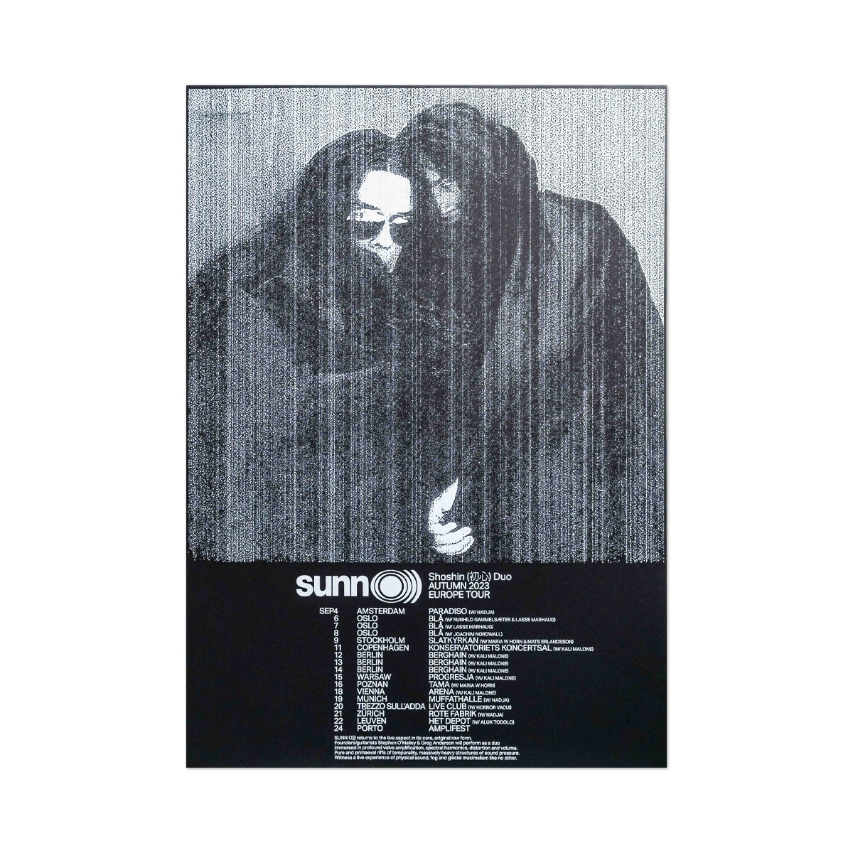 SUNN O))) &quot;Shoshin Duo Tour 2023&quot; Screenprinted Poster