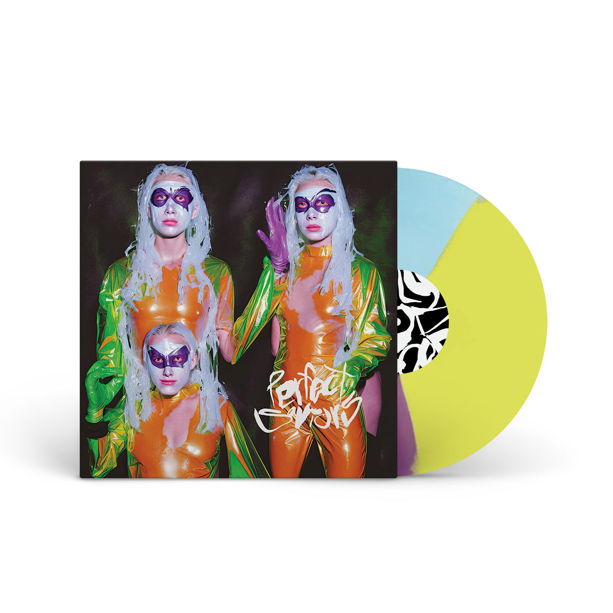 THE ARMED &quot;Perfect Saviors&quot; LP NEON YELLOW BLUE NEON VIOLET TRI-COLOR WEDGE