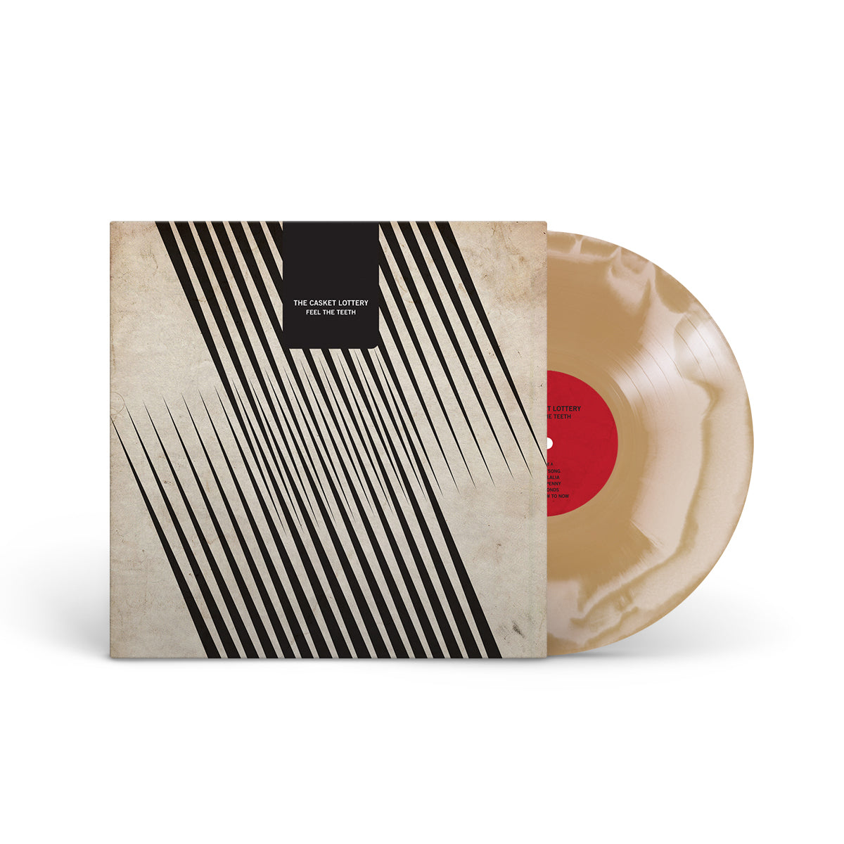THE CASKET LOTTERY &quot;Feel The Teeth&quot; LP BONE GOLD SWIRL
