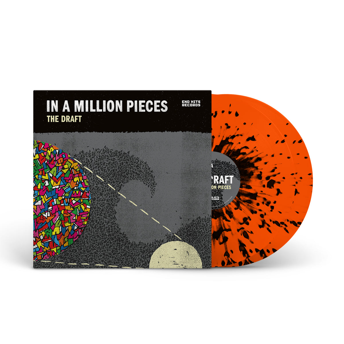 THE DRAFT &quot;In A Million Pieces&quot; 2xLP ORANGE W BLACK SPLATTER
