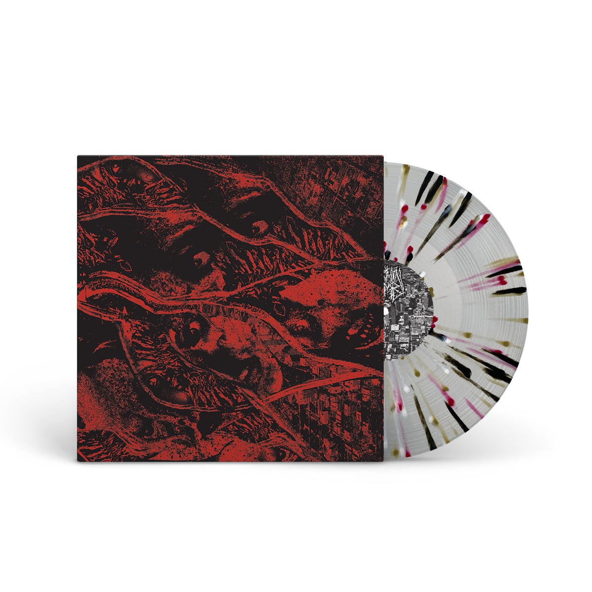 VERMIN WOMB &quot;Retaliation&quot; LP CLEAR W BLACK WHITE RED &amp; BROWN SPLATTER