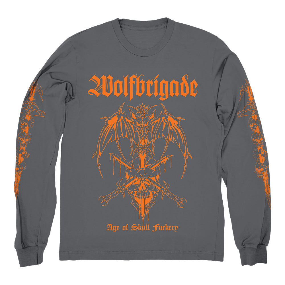 WOLFBRIGADE &quot;Age Of Skull - Charcoal&quot; Longsleeve