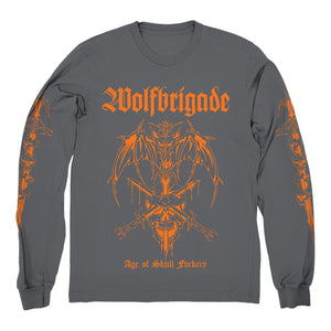 WOLFBRIGADE "Age Of Skull - Charcoal" Longsleeve