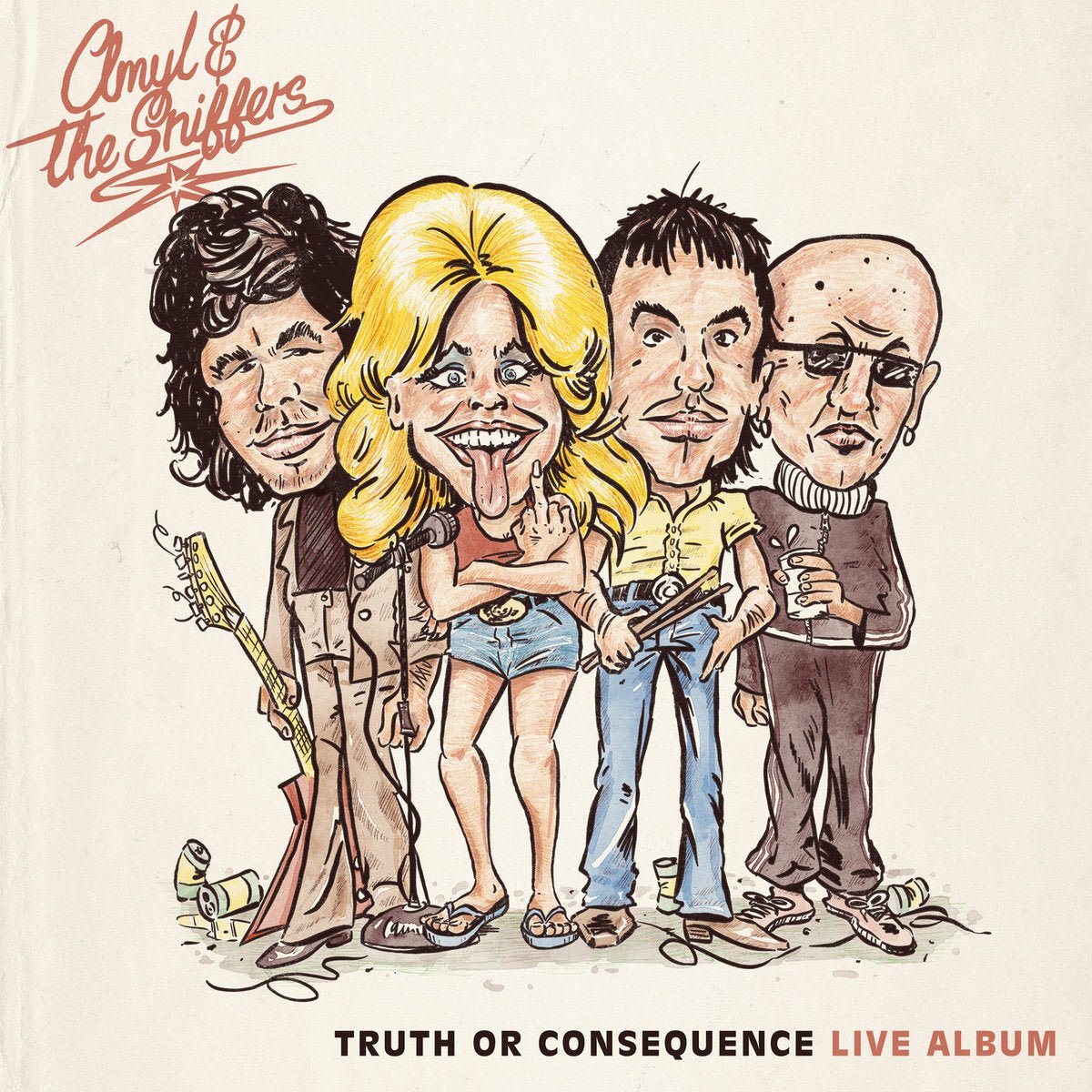 AMYL &amp; THE SNIFFERS "Truth Or Consequence - Live Album" LP - Evil Greed