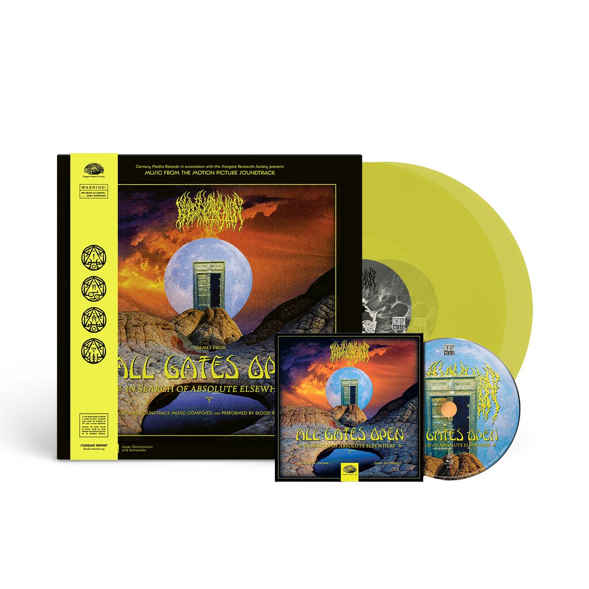 BLOOD INCANTATION "All Gates Open" 2xLP + Blu - Ray + T-Shirt Bundle - Evil Greed