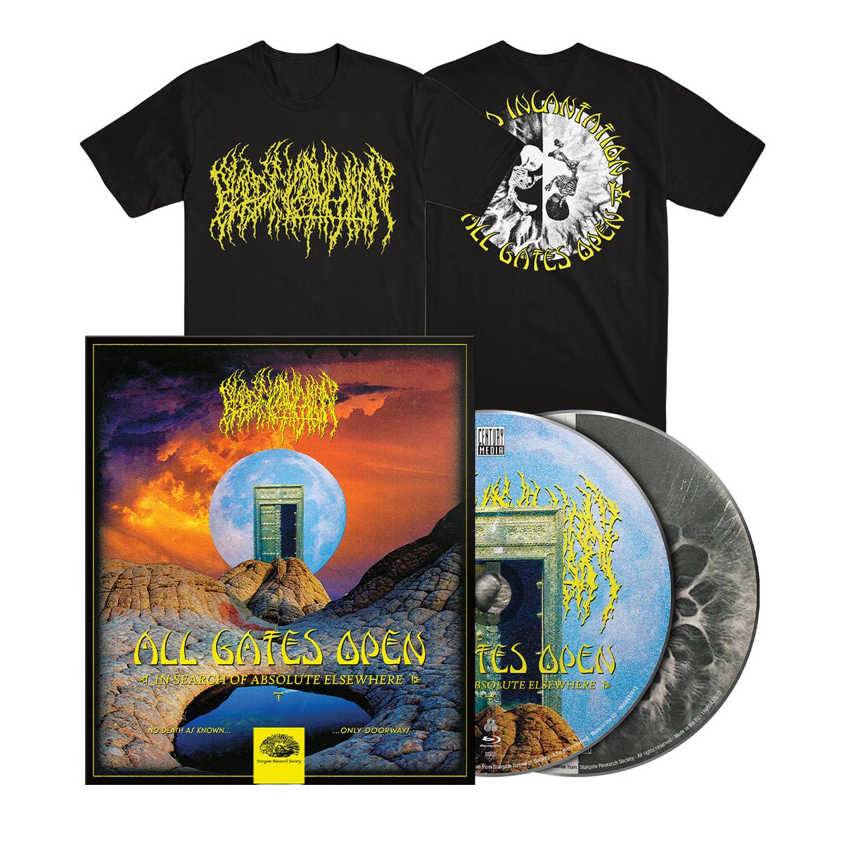 BLOOD INCANTATION "All Gates Open" CD + Blu - Ray + T-Shirt - Evil Greed