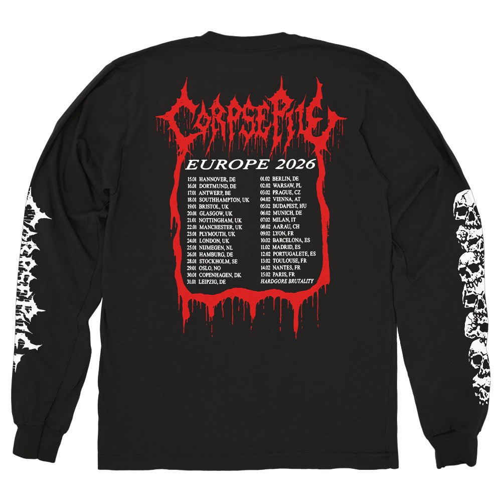 CORPSE PILE "Europe 2026" Longsleeve - Evil Greed