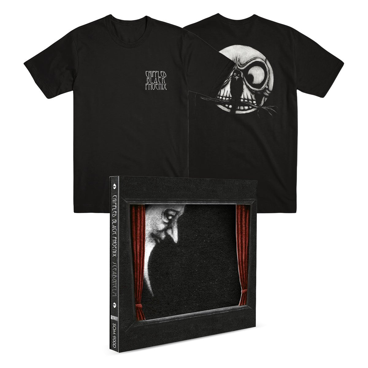 CRIPPLED BLACK PHOENIX "Sceaduhelm (Deluxe Edition)" 2xCD + T-Shirt Bundle