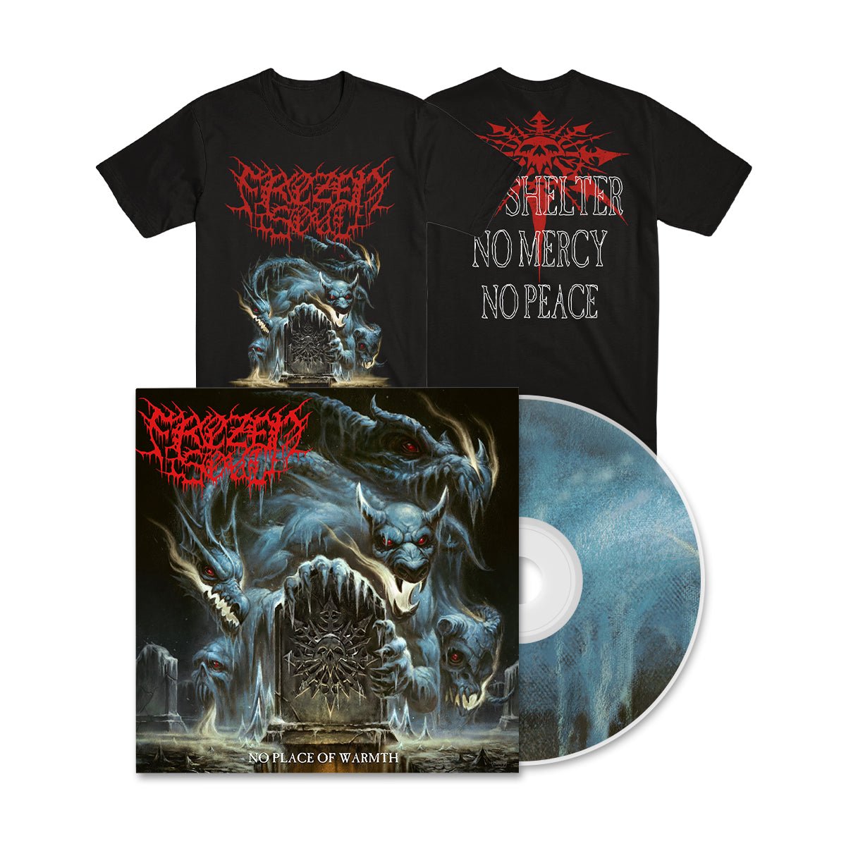 FROZEN SOUL "No Place Of Warmth" CD + T-Shirt Bundle