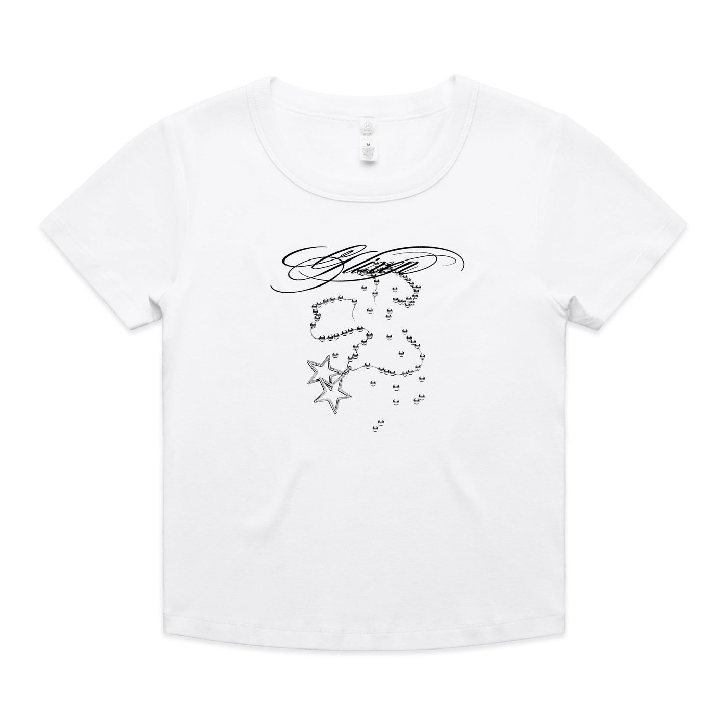 GLIXEN "Rosary - Baby Tee" T-Shirt - Evil Greed