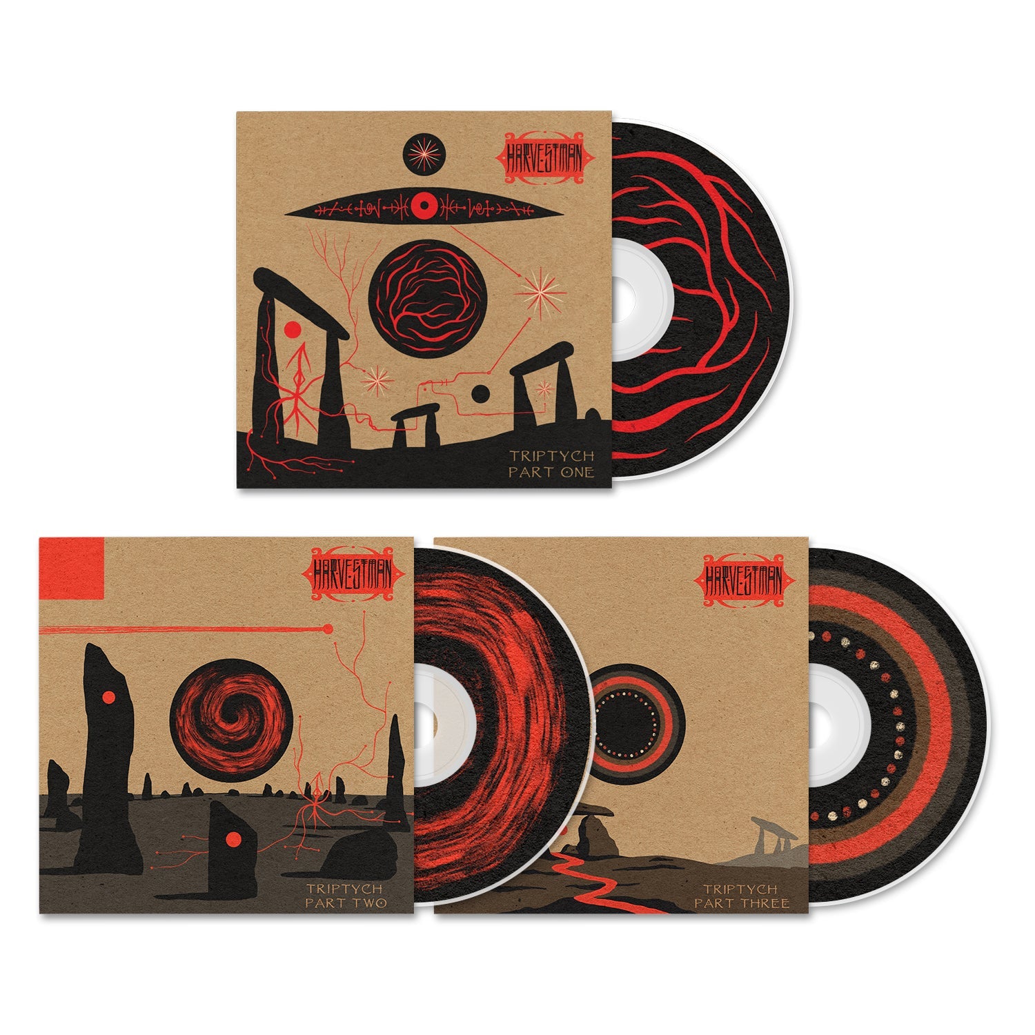 HARVESTMAN "Triptych: Part One - Three" CD Bundle - Evil Greed