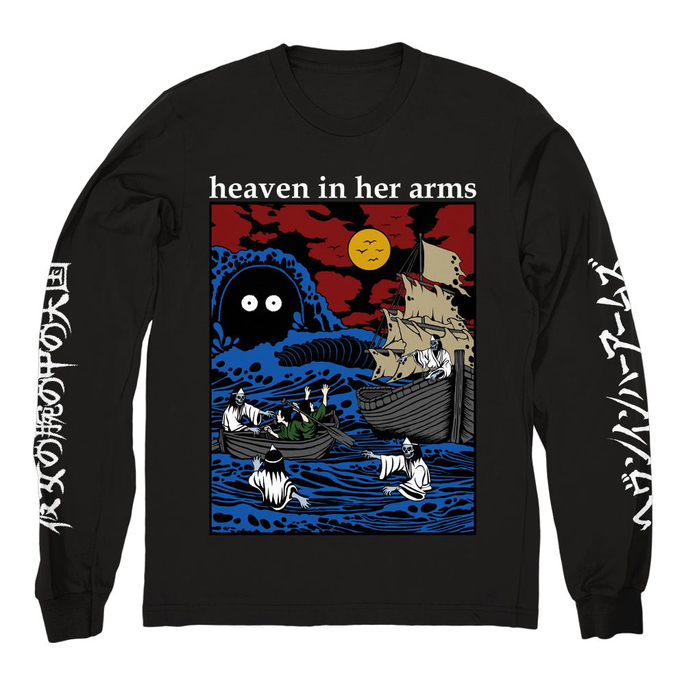 HEAVEN IN HER ARMS "Waves - Black" Longsleeve - Evil Greed