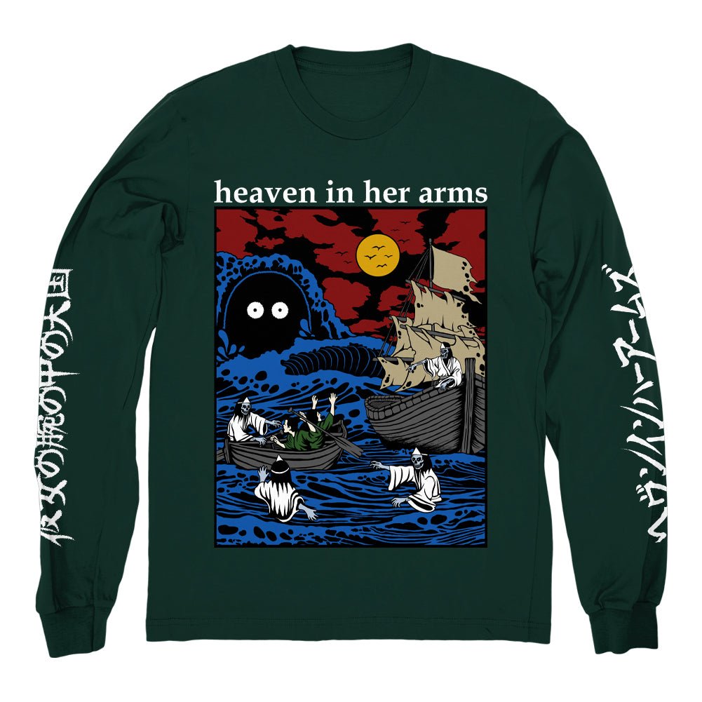 HEAVEN IN HER ARMS "Waves - Green" Longsleeve - Evil Greed