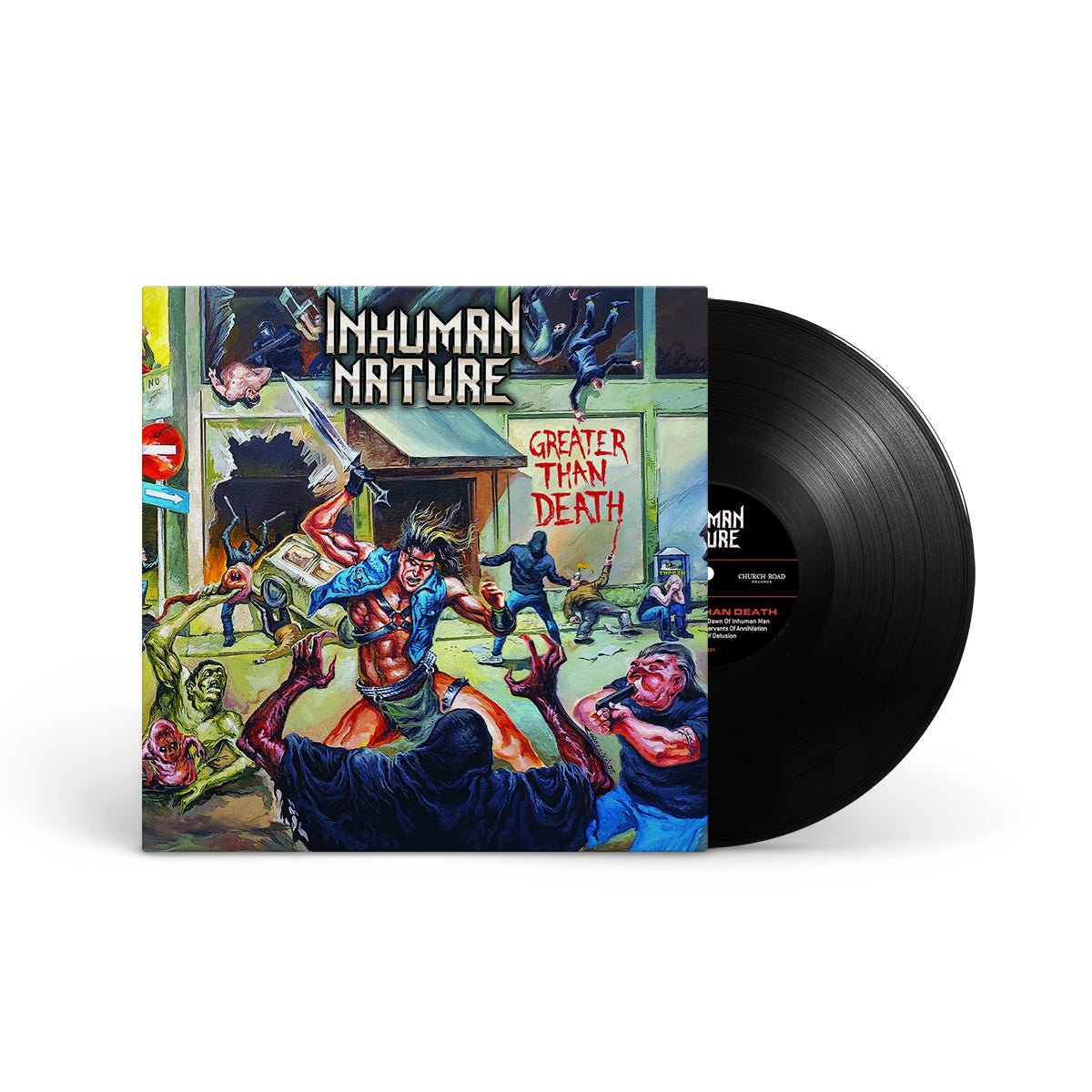 INHUMAN NATURE "Greater Than Death" LP BLACK