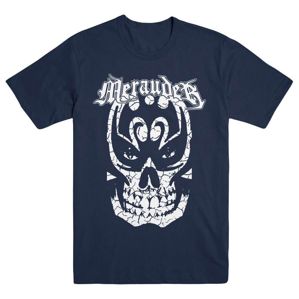 MERAUDER "Cracked Skull - Navy" T-Shirt - Evil Greed