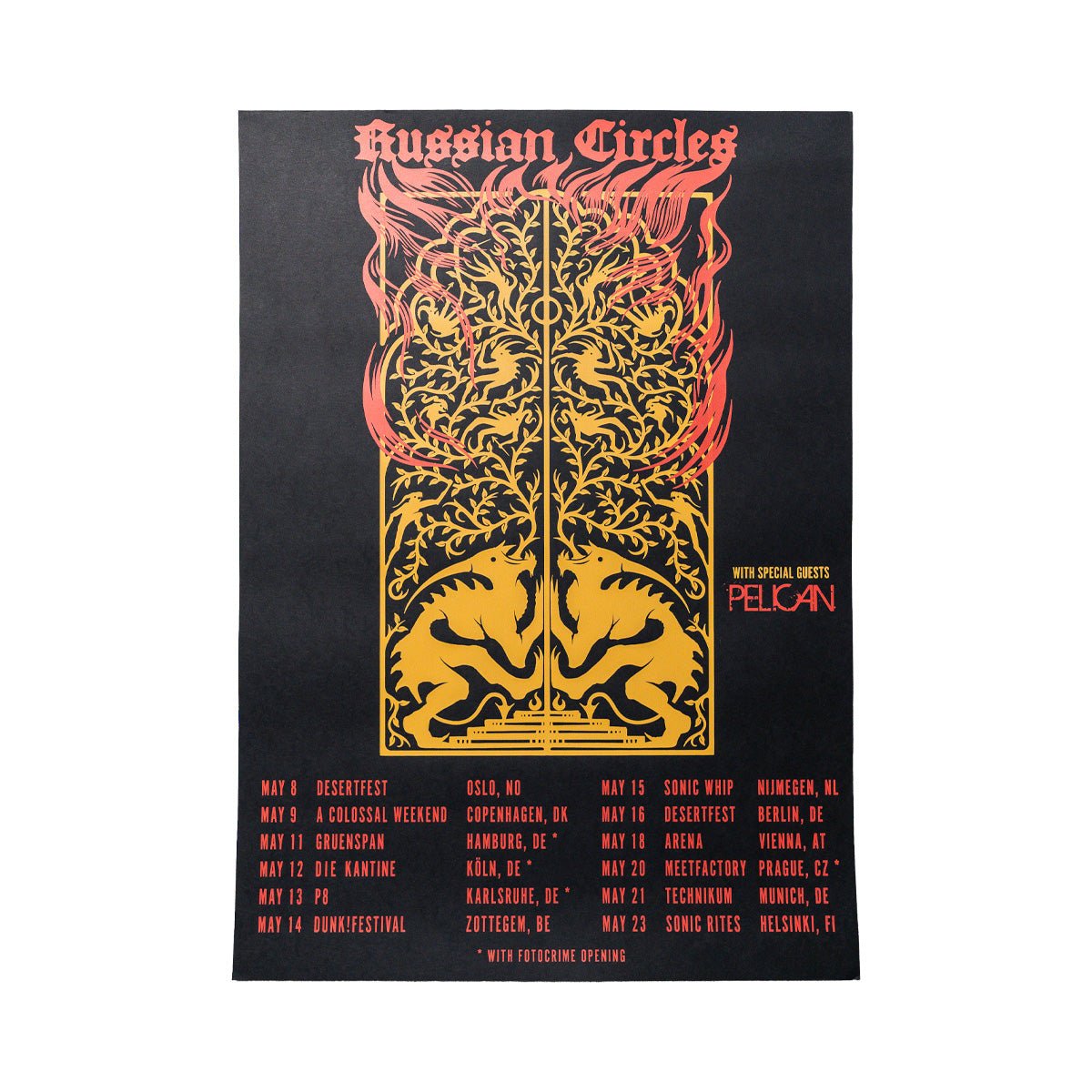 RUSSIAN CIRCLES "European Tour 2026" Screenprinted Poster - Evil Greed