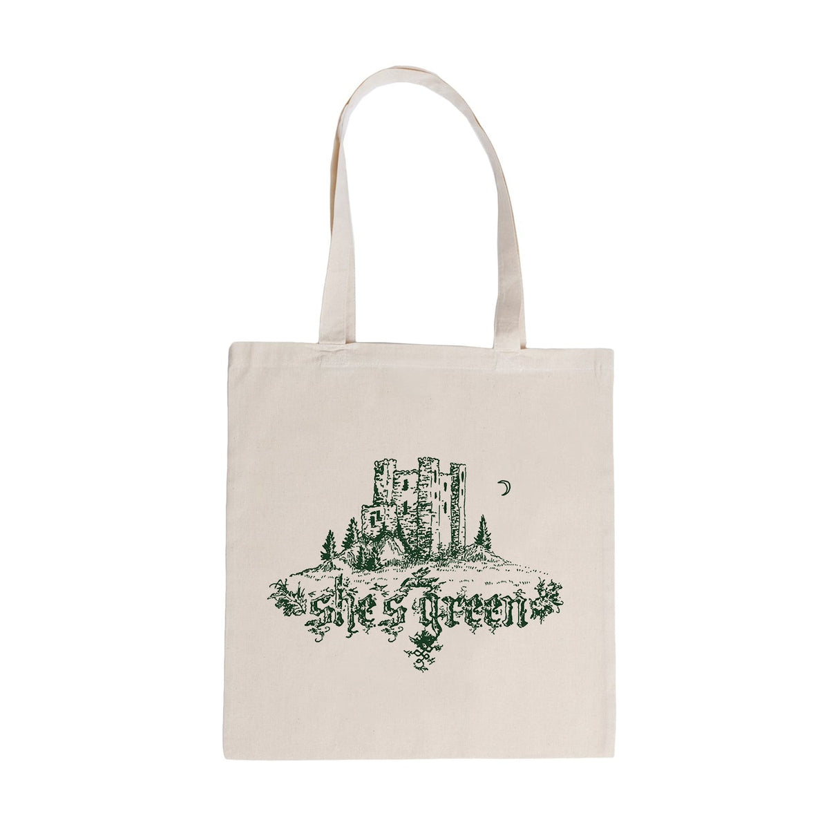 SHE'S GREEN "Castle" Tote Bag - Evil Greed