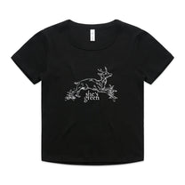SHE'S GREEN "Deer" Crop T-Shirt - Evil Greed
