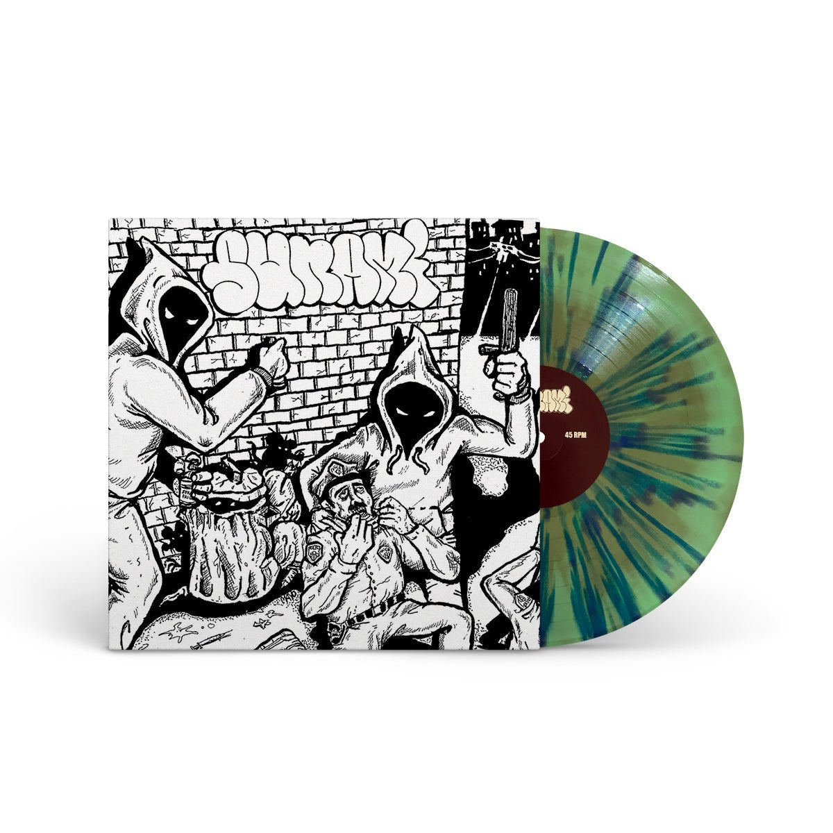 SUNAMI "7" + Demonstration" 12" GREEN W BLUE SPLATTER