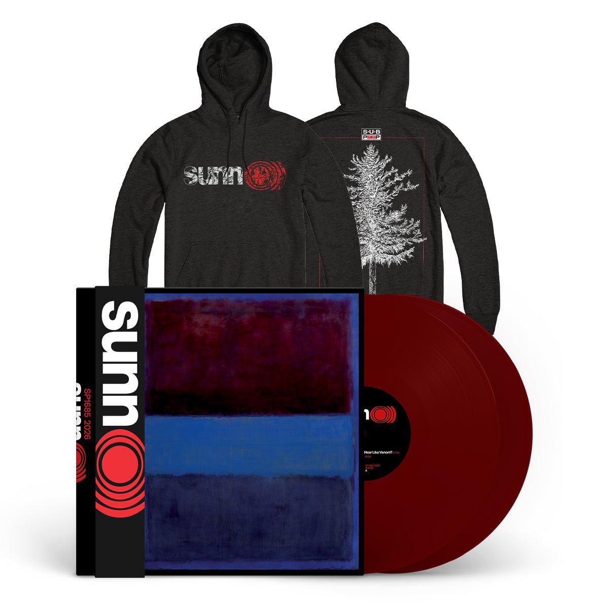 SUNN O))) "sunn O)))" 2xLP + Hoodie Bundle OXBLOOD (LOSER EDITION)