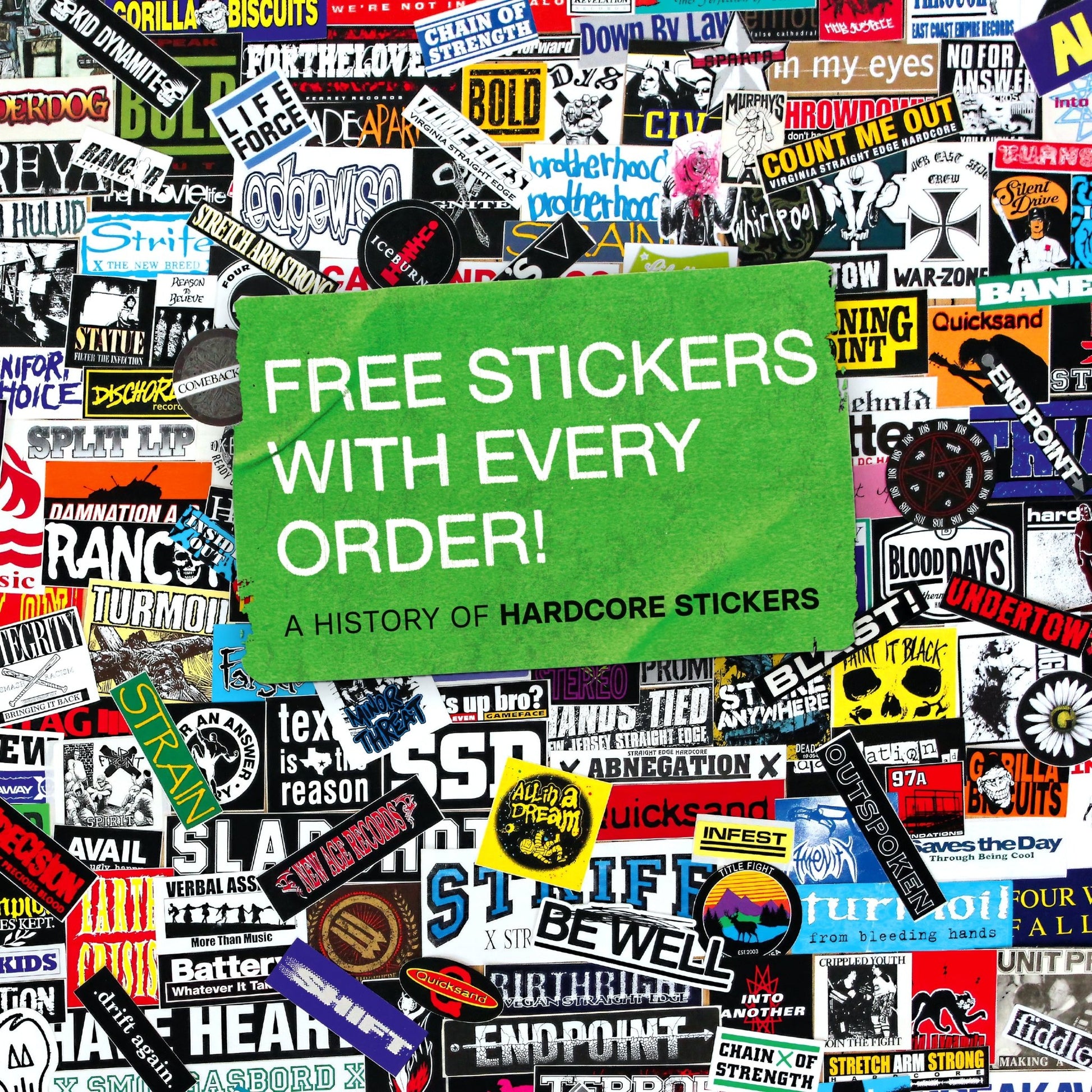 THOMAS RACKOW "Free Stickers with Every Order: A History of Hardcore Stickers" Book