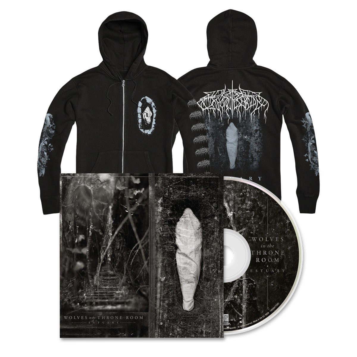 WOLVES IN THE THRONE ROOM "Estuary" CD + Zipper Bundle - Evil Greed